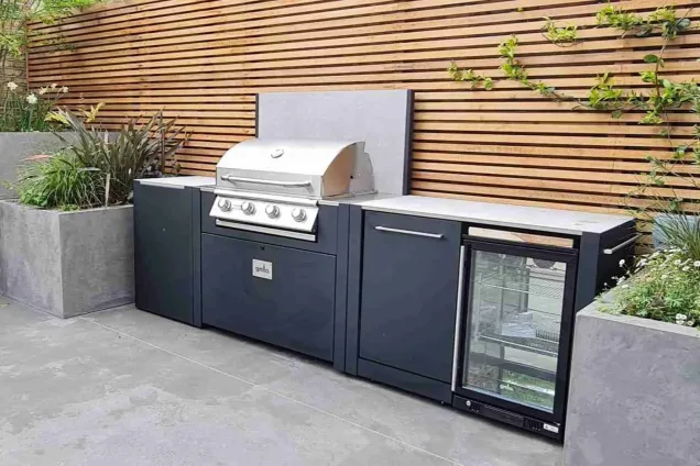 Grillo outdoor kitchen in Queens park London on patio