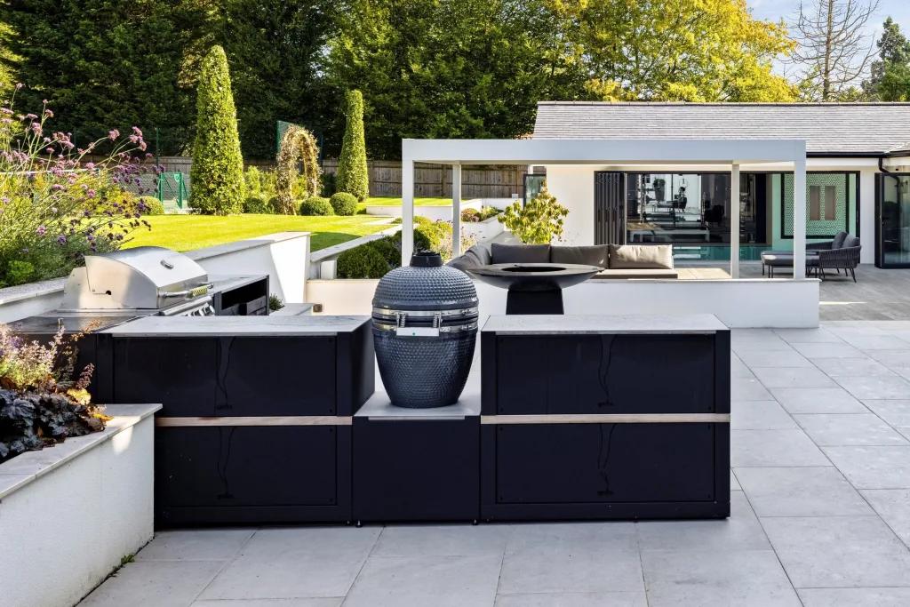 outdoor kitchen in ashtead surrey on patio