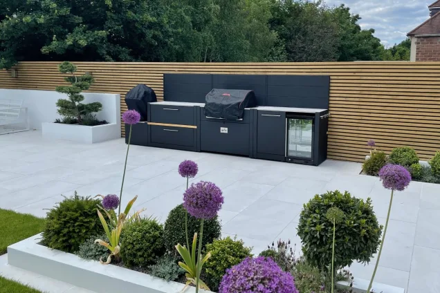 Outdoor kitchen in Bickley, Bromley on stone patio