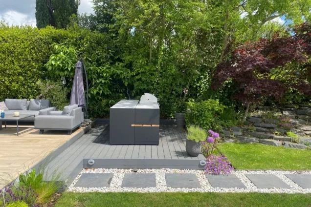 Outdoor kitchen in Bidborough, Tunbridge Wells on decking