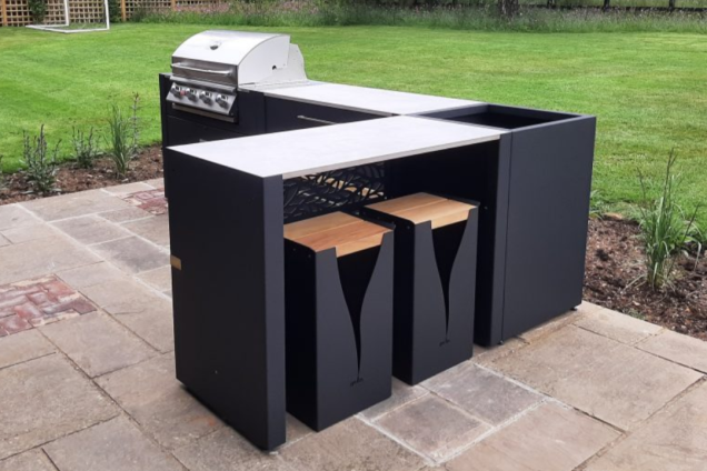 Outdoor kitchen in Bishops Stortford, Hertfordshire with a Gas BBQ