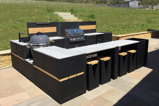Large outdoor kitchen in Bradstock, Dorset