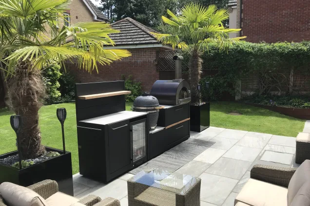 Outdoor kitchen in Braintree, Essex on patio