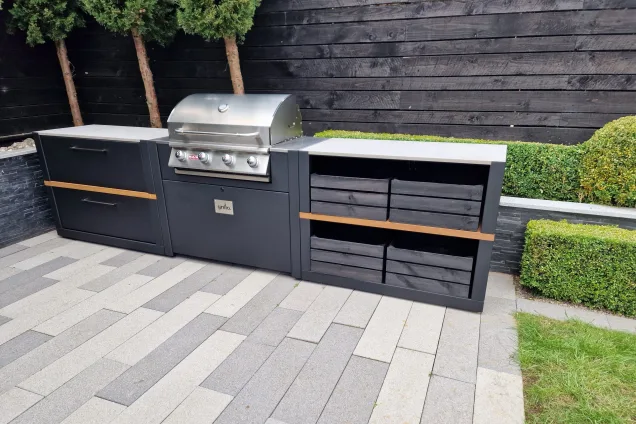 Outdoor kitchen in Burton Joyce, Nottingham three cabinets