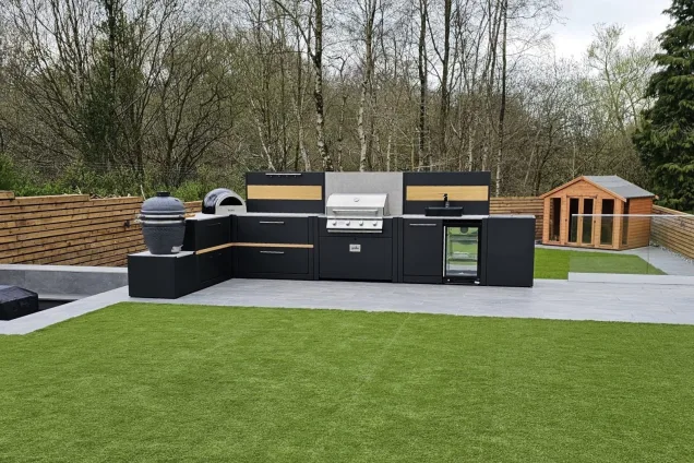 Outdoor kitchen in Bury, Manchester on patio
