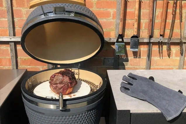 Outdoor kitchen in Evesham with Gusto charcoal bbq