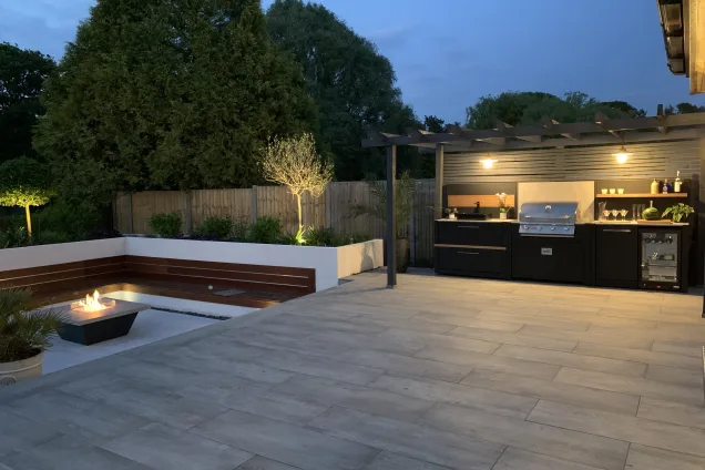 Outdoor kitchen in sussex on decking
