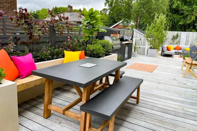 Outdoor kitchen on ITV series with bull gas bbq