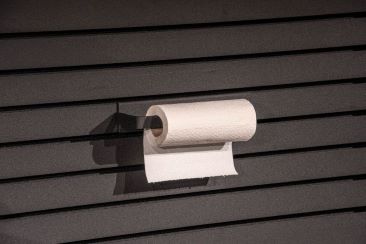 hang it dry it on slatted feature wall
