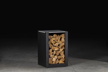 grillo tall square with logs in storage