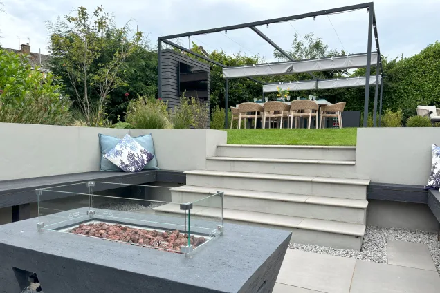 firepit next to grillo kitchen