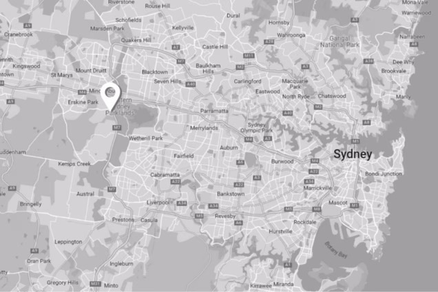 map with location of Melbourne grillo showroom