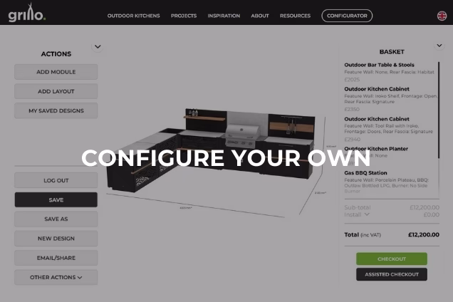 outdoor kitchen configurator graphic