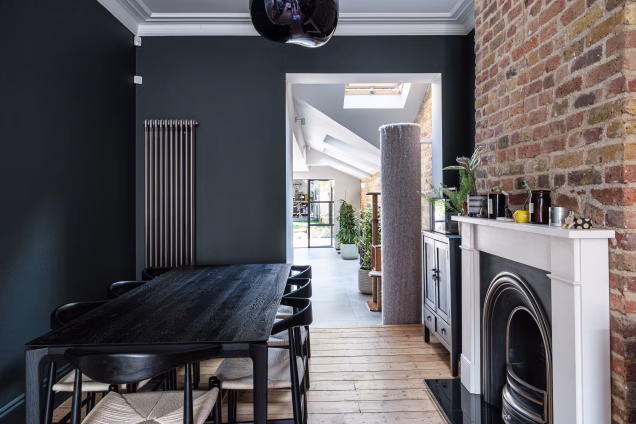 The dining area of a house in Stoke Newington, London